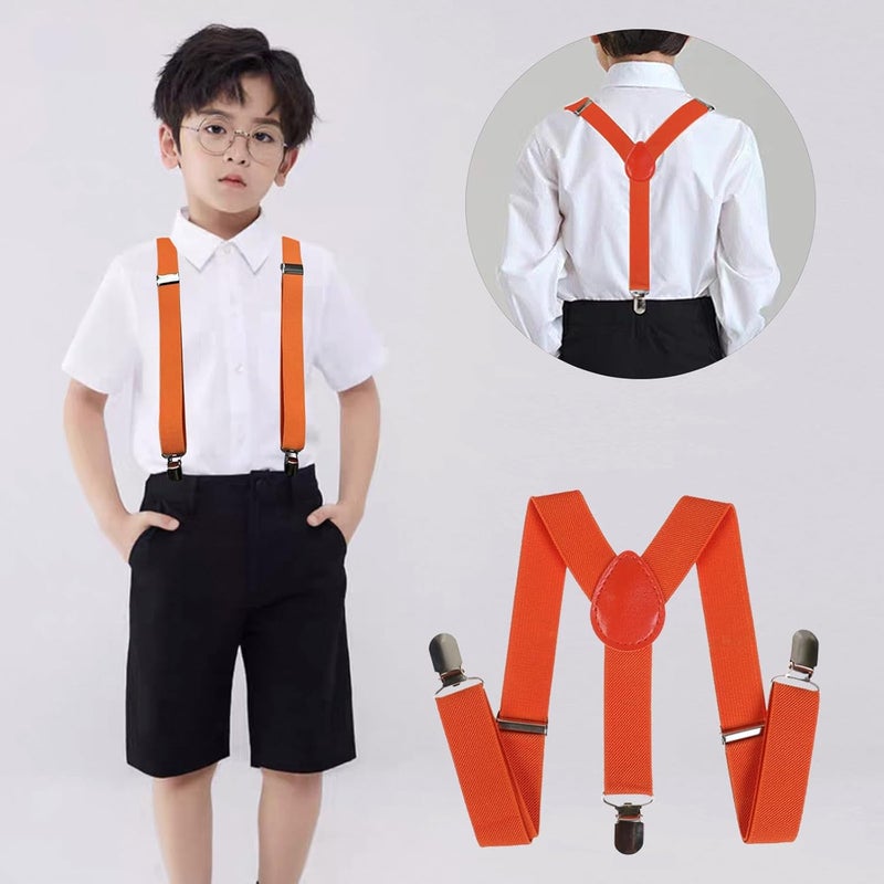 Tatibana Child Kids Suspenders Bowtie Set with Black Glasses - Adjustable Suspender Set for Boys and Girls - Image 1